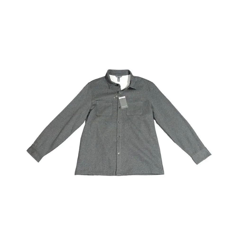 Van Heusen Iron Gate HTHR Fleece Shacket Size M New With Tags